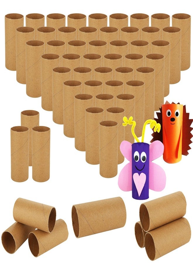 ZOFORTY 100 Pack Cardboard Tubes for Crafts, 1.57 x 3.35 Inch Round Craft Rolls Tubes, Paper Rolls for Crafts, Classroom and Art DIY Projects (Brown) - Image 1